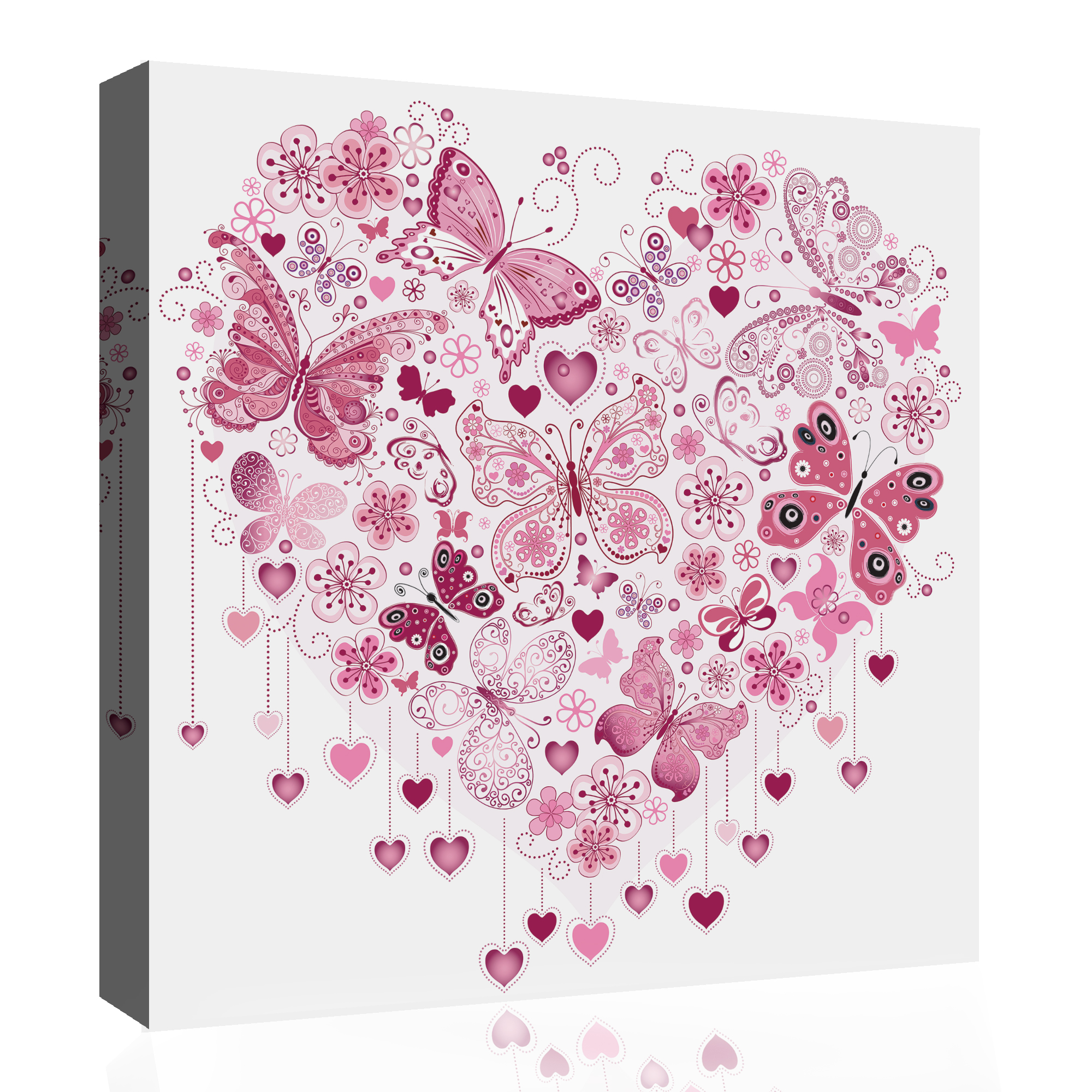 butterfly heart pink small3d